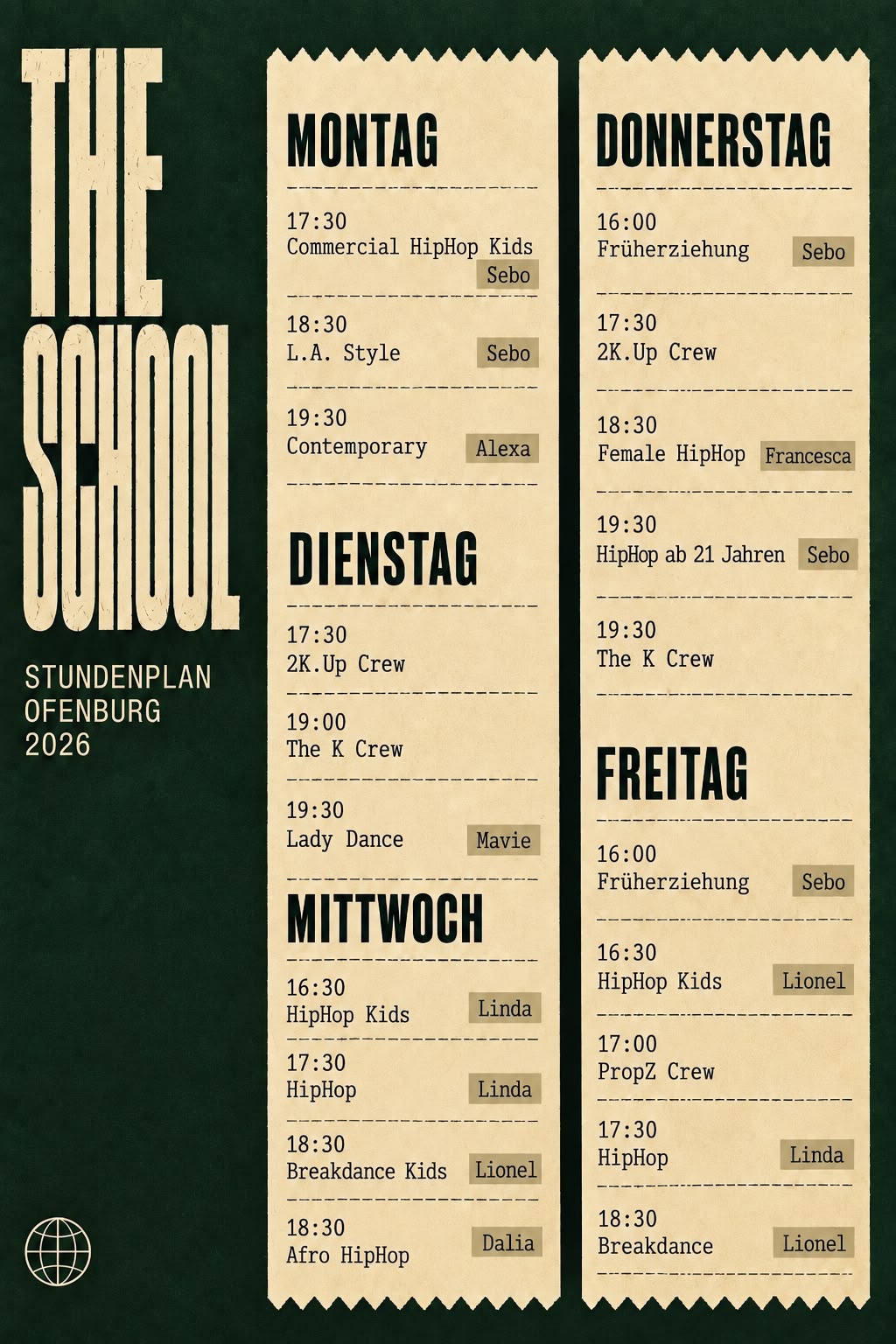 Stundenplan Offenburg 2026